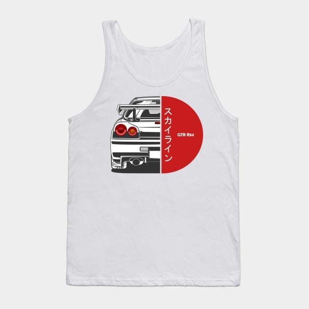 Nissan Skyline GTR R34 Tank Top by T-JD